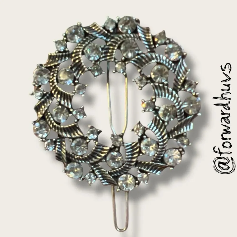 Bundle Sale 3 for $15 | Vintage Silver Tone Wreath Barrette